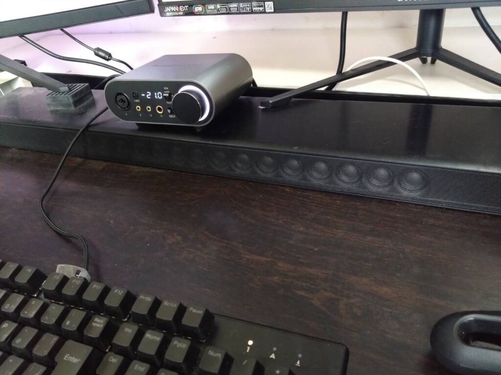 デスクトップPC（パソコン）でサウンドバーを導入してみました。