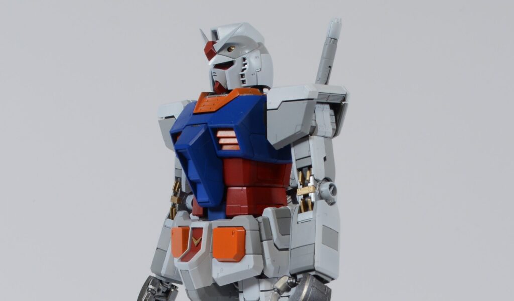 MGガンダムVer3.0の塗装途中の画像