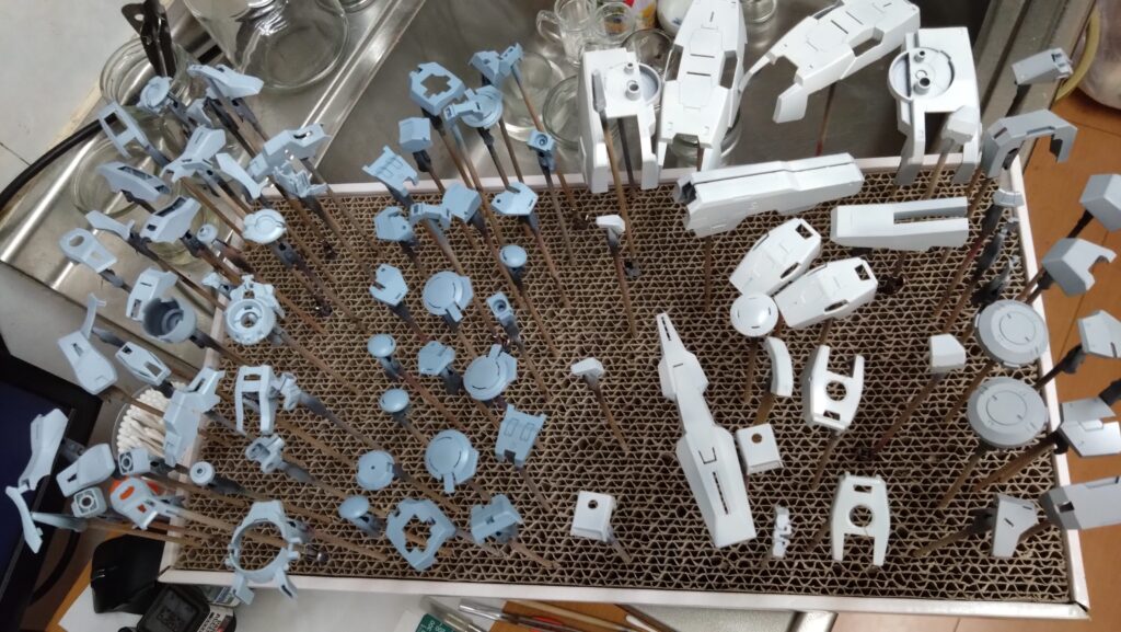 【ガンプラ】 MG 1/100 ガンダムヴァーチェを塗装作成してレビューします。③（塗装プランのメモツールどうしてますか？OneNoteはレイアウト自由なメモ用紙として使っています。）の画像