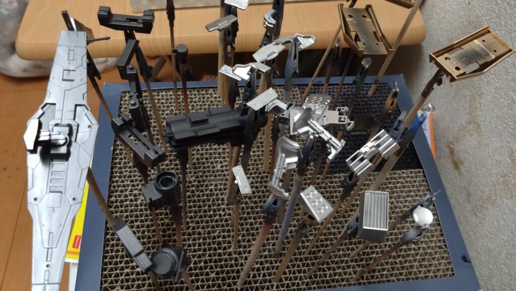 【ガンプラ】 MG 1/100 ガンダムヴァーチェを塗装作成してレビューします。③（塗装プランのメモツールどうしてますか？OneNoteはレイアウト自由なメモ用紙として使っています。）の画像