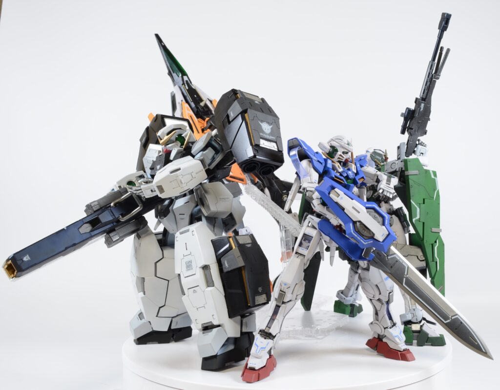 【ガンプラ】 MG 1/100 ガンダムエクシア、デュナメス、キュリオス、ヴァーチェ（ナドレ）を塗装作成して完成編ですの画像