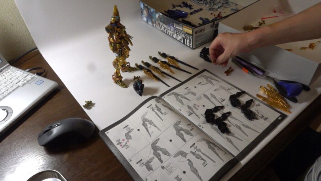 【ガンプラ】MGEXストライクフリーダムガンダムを塗装作成してレビューします。④手順通りに内部フレームから組み立てます。「機動戦士ガンダムSEED DESTINY（シードデスティニー）」の画像