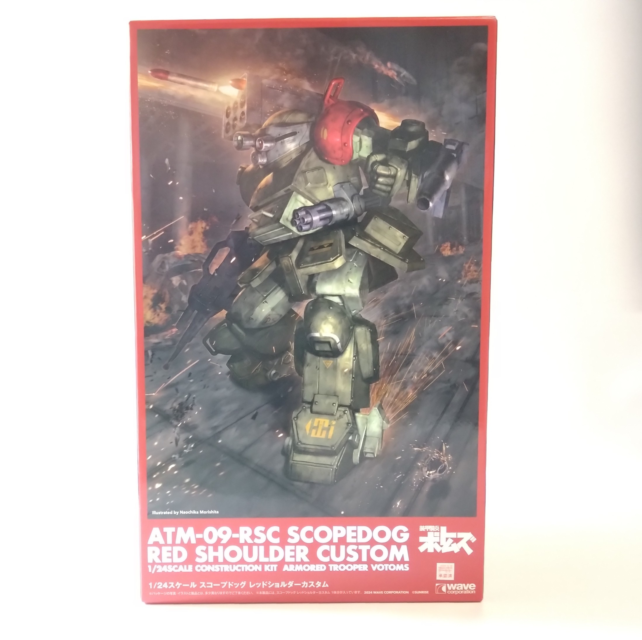 スコープドッグをウォッシングやチッピングで汚して完成させます。①ウェーブ（WAVE）の1/24スケール スコープドッグ レッドショルダーカスタムをイメージ通りに仕上げます。（装甲騎兵ボトムズ）の画像