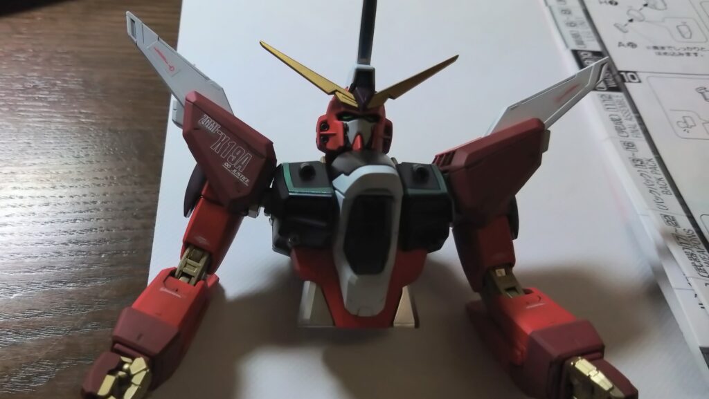 【ガンプラ】 MG 1/100 インフィニットジャスティスガンダムを塗装作成します。④最終組み立てします。配色の工夫だけで加工技術を凌駕できるのか。「機動戦士ガンダムSEED DESTINY(シードデスティニー)」の画像