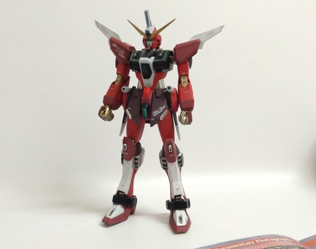【ガンプラ】 MG 1/100 インフィニットジャスティスガンダムを塗装作成します。④最終組み立てします。配色の工夫だけで加工技術を凌駕できるのか。「機動戦士ガンダムSEED DESTINY(シードデスティニー)」の画像