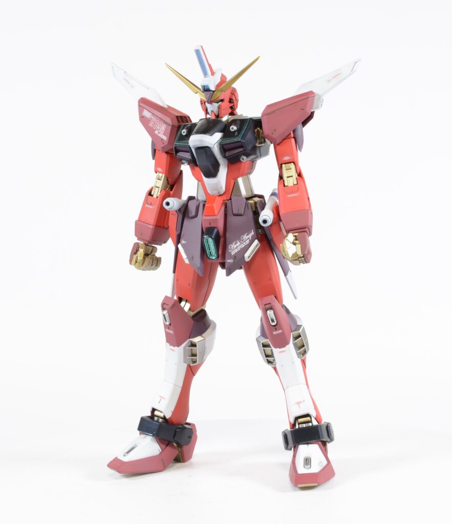 【ガンプラ】 MG 1/100 インフィニットジャスティスガンダムを塗装作成します。④最終組み立てします。配色の工夫だけで加工技術を凌駕できるのか。「機動戦士ガンダムSEED DESTINY(シードデスティニー)」の画像