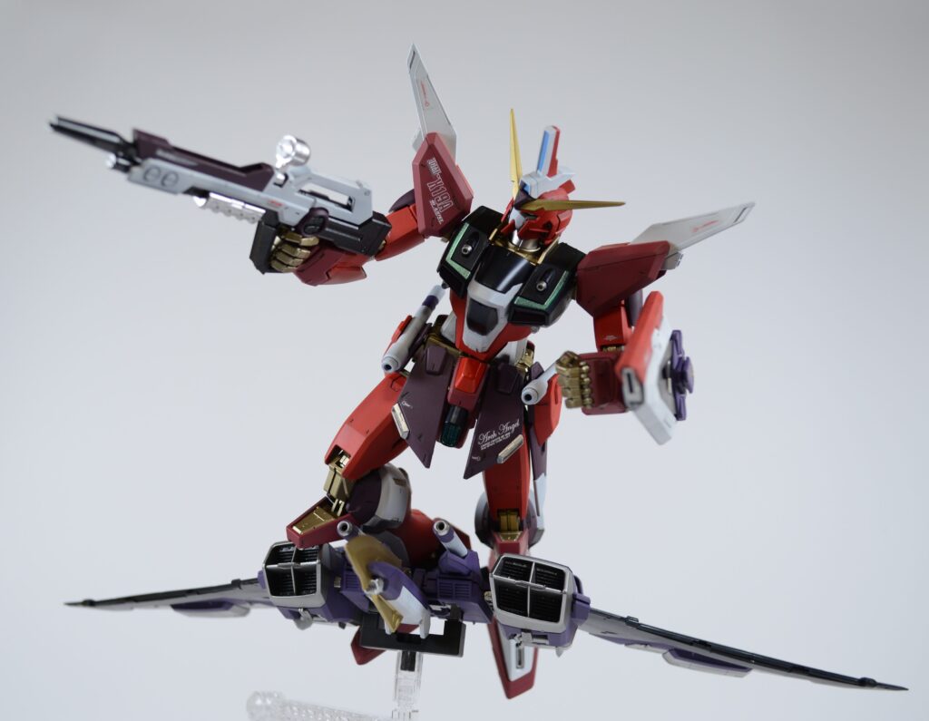 【ガンプラ】MG インフィニットジャスティスガンダムを塗装作成してレビューします。⑤完成編。配色の見直しでMGEXに対抗できるのか。「機動戦士ガンダム SEED DESTINY（シードデスティニー）」の画像