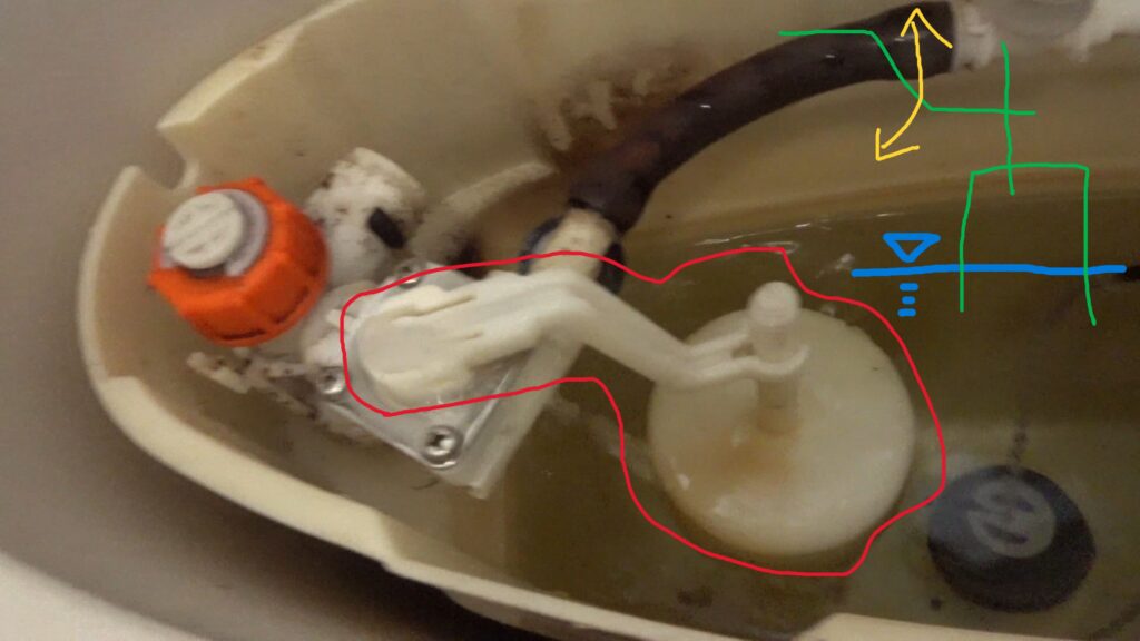 TOTOのトイレタンクから微かな水漏れ音がします。素人がDIYで修理できるのか試します。結局のところ、トラブルの原因は”ダイヤフラム”か”排水弁のパッキン”なのかを解き明かします。の画像