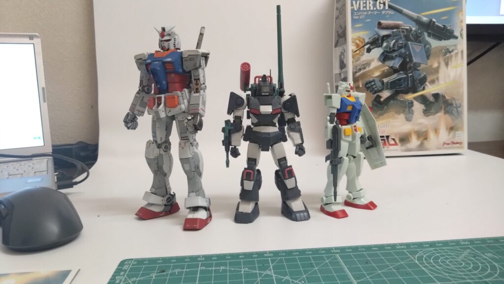 1/72 コンバットアーマー ダグラム Ver.GT マックスファクトリー(太陽の牙 ダグラム)を塗装作成します。①まずは、素組してみますの画像