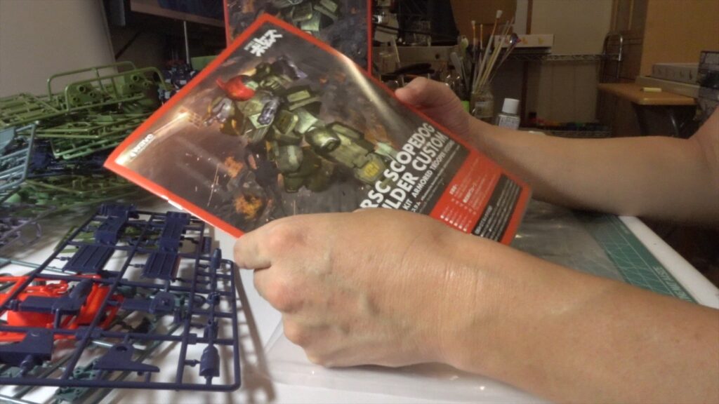 スコープドッグをウォッシングやチッピングで汚して完成させます。①ウェーブ（WAVE）の1/24スケール スコープドッグ レッドショルダーカスタムをイメージ通りに仕上げます。（装甲騎兵ボトムズ）の画像