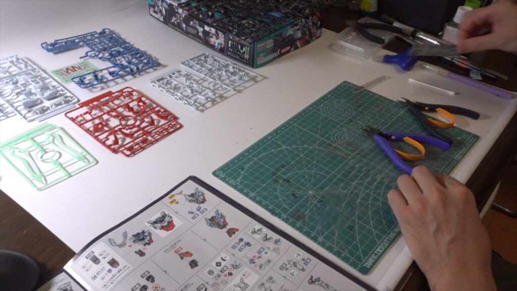 HG 1/144 GQuuuuuuX「機動戦士Gundam GQuuuuuuX（機動戦士ガンダム ジークアクス」を塗装作成します。①まずは、バンダイ（BANDAI）の2025年のHGガンプラを仮組してみますの画像