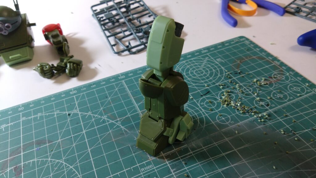 スコープドッグをウォッシングやチッピングで汚して完成させます。①ウェーブ（WAVE）の1/24スケール スコープドッグ レッドショルダーカスタムをイメージ通りに仕上げます。（装甲騎兵ボトムズ）の画像