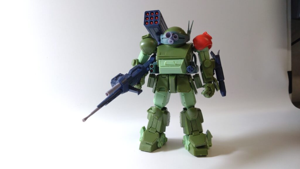 スコープドッグをウォッシングやチッピングで汚して完成させます。①ウェーブ（WAVE）の1/24スケール スコープドッグ レッドショルダーカスタムをイメージ通りに仕上げます。（装甲騎兵ボトムズ）の画像