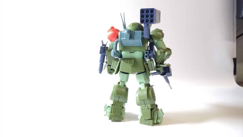 スコープドッグをウォッシングやチッピングで汚して完成させます。①ウェーブ（WAVE）の1/24スケール スコープドッグ レッドショルダーカスタムをイメージ通りに仕上げます。（装甲騎兵ボトムズ）の画像