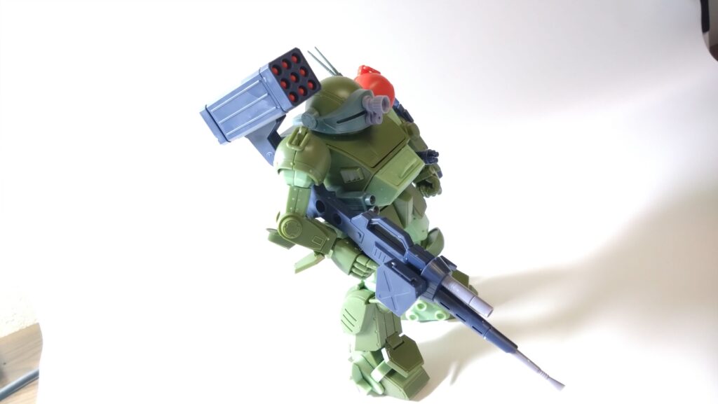 スコープドッグをウォッシングやチッピングで汚して完成させます。①ウェーブ（WAVE）の1/24スケール スコープドッグ レッドショルダーカスタムをイメージ通りに仕上げます。（装甲騎兵ボトムズ）の画像