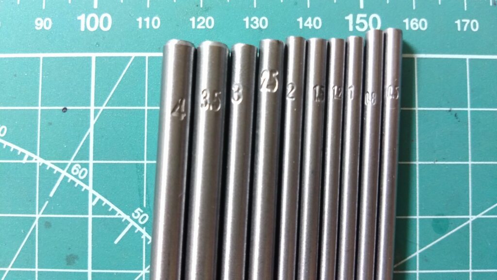 穴あけポンチは使えるのか？プラモデル用のメタリックシール加工ツールとして使ってみました。（Drawheart製10サイズセット工具）の画像