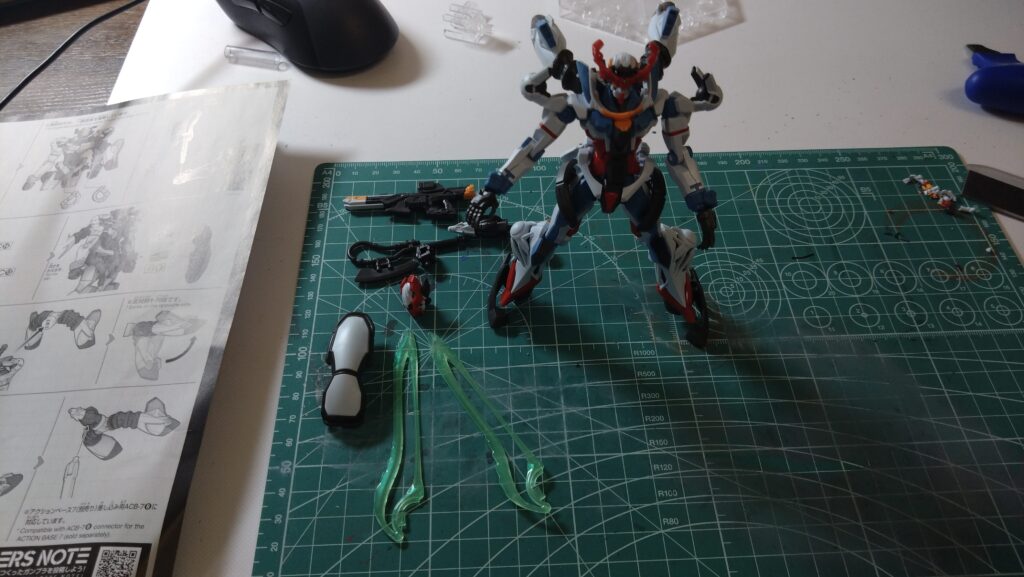 HG 1/144 GQuuuuuuX「機動戦士Gundam GQuuuuuuX（機動戦士ガンダム ジークアクス」を塗装作成します。①まずは、バンダイ（BANDAI）の2025年のHGガンプラを仮組してみますの画像