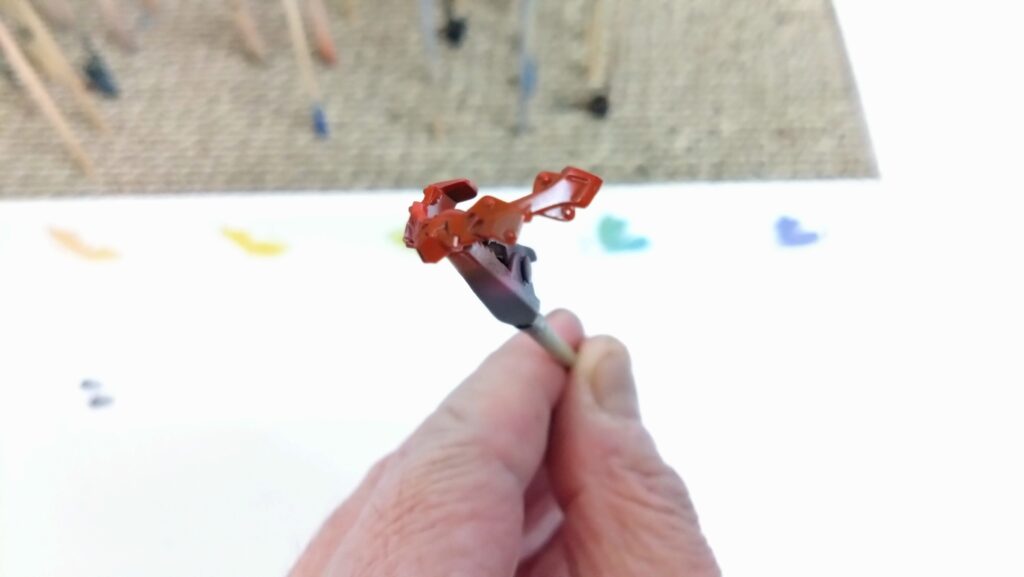 HG 1/144 GQuuuuuuX「機動戦士Gundam GQuuuuuuX（機動戦士ガンダム ジークアクス」を塗装作成します。②仮組品を分解して塗装していきますの画像