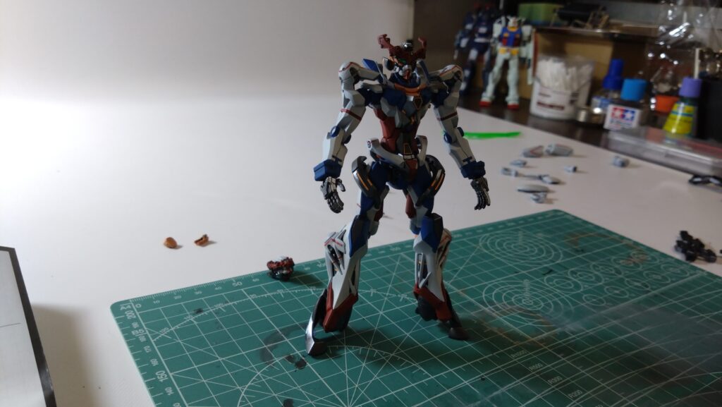 HG 1/144 GQuuuuuuX「機動戦士Gundam GQuuuuuuX（機動戦士ガンダム ジークアクス」を塗装作成します。④最終的な組み上げを行いますの画像