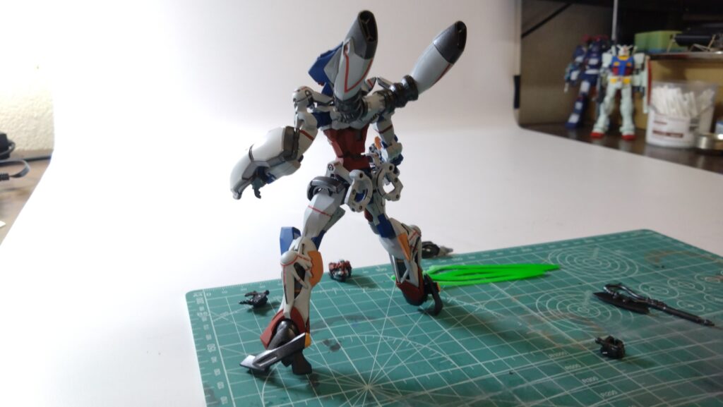 HG 1/144 GQuuuuuuX「機動戦士Gundam GQuuuuuuX（機動戦士ガンダム ジークアクス」を塗装作成します。④最終的な組み上げを行いますの画像