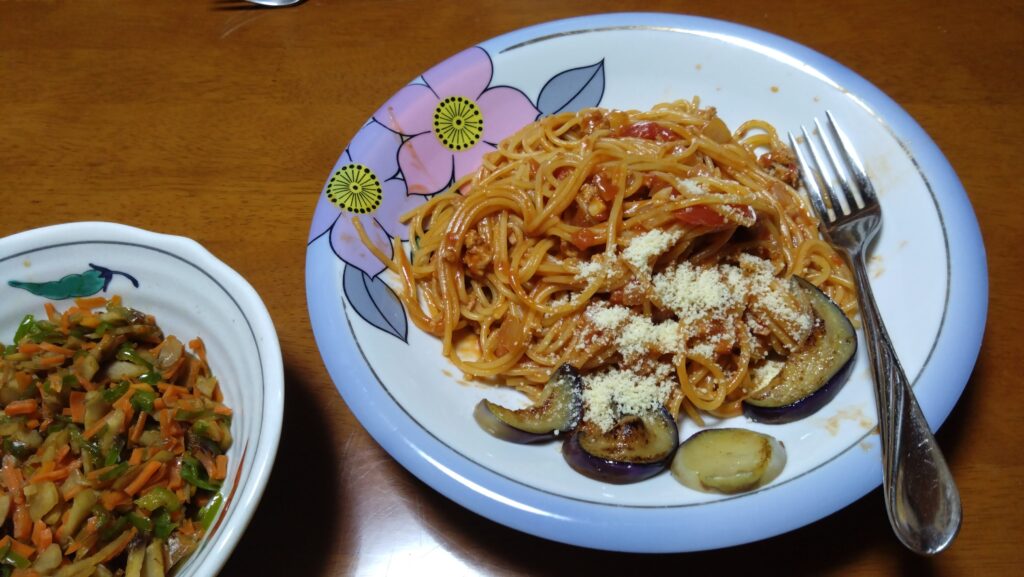 ワンポッド!なすのミートソースパスタの画像