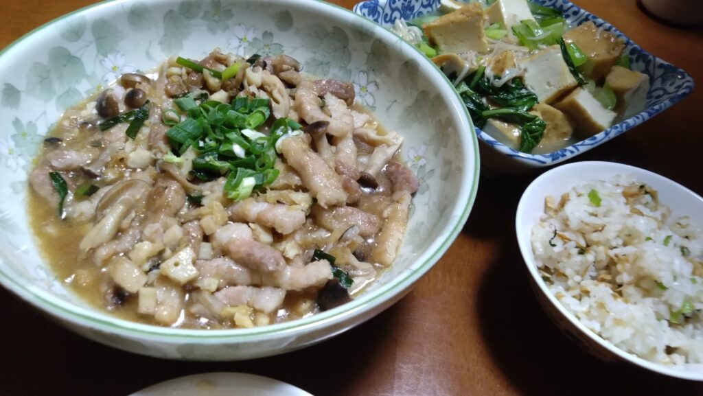 豚肉ときのこのおろし煮の画像