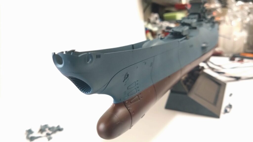 1/500 宇宙戦艦ヤマトを塗装して電飾作成する。その11、LEDを組込みながらパーツを組み上げていきます。バンダイ（BANDAI）の画像