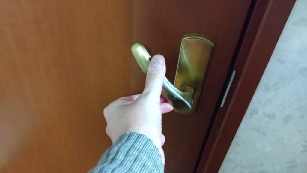 愛猫達が、扉を開けてしまいます。それ、ドアノブを縦に取り付ければ防げるかも!の画像