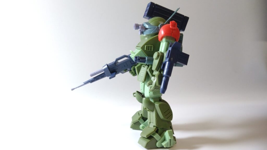 ウェーブ(WAVE)の1/24スケール スコープドッグ レッドショルダーカスタムを汚して完成させます。⑤ 次に武装などの装備品を塗装していきます。(装甲騎兵ボトムズ)の画像