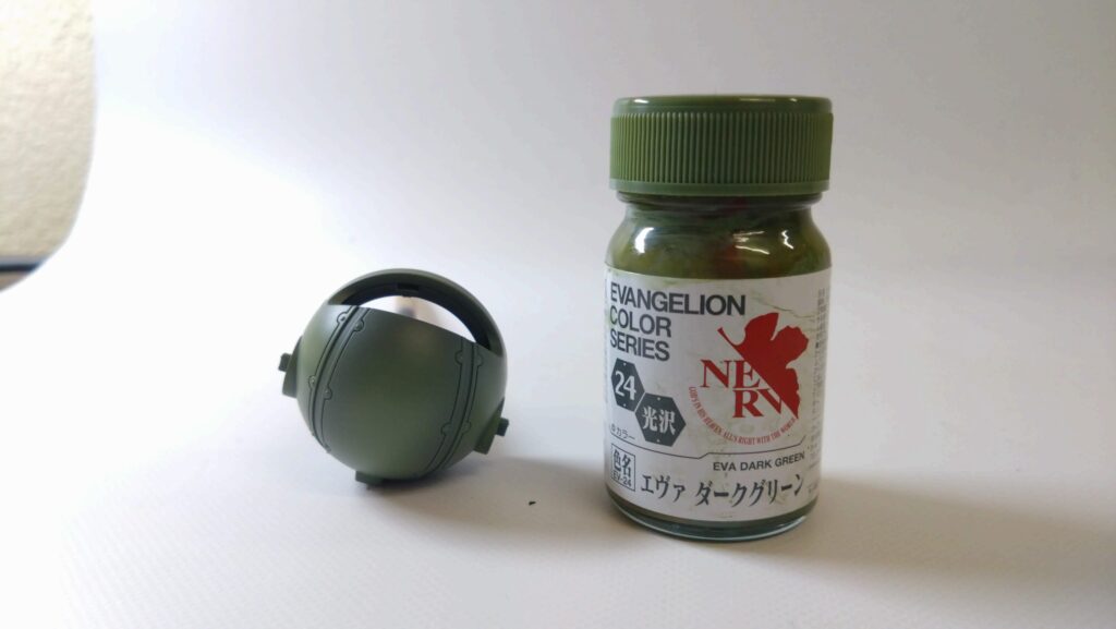 ウェーブ(WAVE)の1/24スケール スコープドッグ レッドショルダーカスタムを汚して完成させます。④ まずは外装のグリーンを塗装していきます。(装甲騎兵ボトムズ)の画像