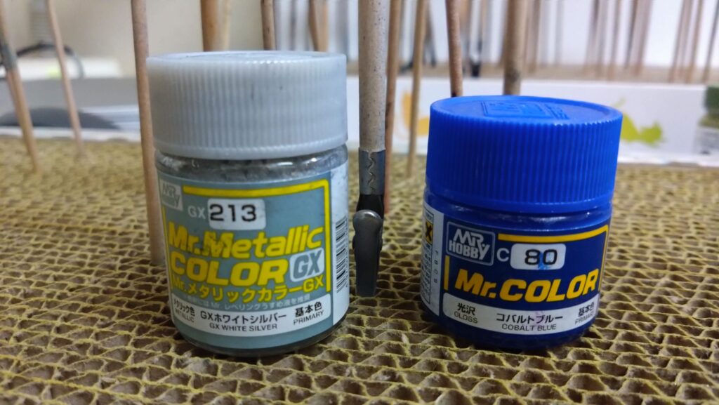 ウェーブ(WAVE)の1/24スケール スコープドッグ レッドショルダーカスタムを汚して完成させます。⑤ 次に武装などの装備品を塗装していきます。(装甲騎兵ボトムズ)の画像