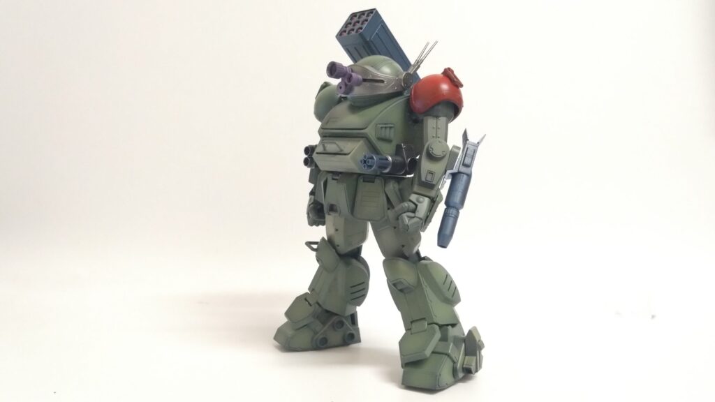 ウェーブ（WAVE）の1/24スケール スコープドッグ レッドショルダーカスタムを汚して完成させます。⑦　スミ入れや汚す作業の前に組み上げてしまいます。（装甲騎兵ボトムズ）の画像