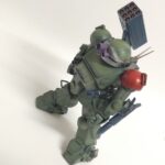 ウェーブ（WAVE）の1/24スケール スコープドッグ レッドショルダーカスタムを汚して完成させます。⑦　スミ入れや汚す作業の前に組み上げてしまいます。（装甲騎兵ボトムズ）の画像