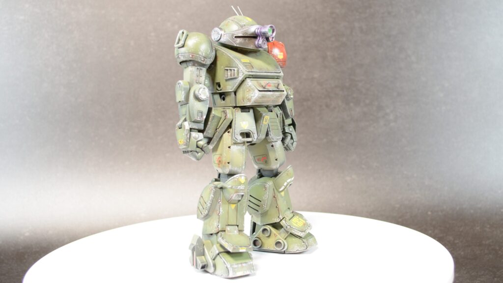 ウェーブ（WAVE）の1/24スケール スコープドッグ レッドショルダーカスタムを汚して完成させます。⑫　完成編その１素立ち編です。（装甲騎兵ボトムズ）の画像