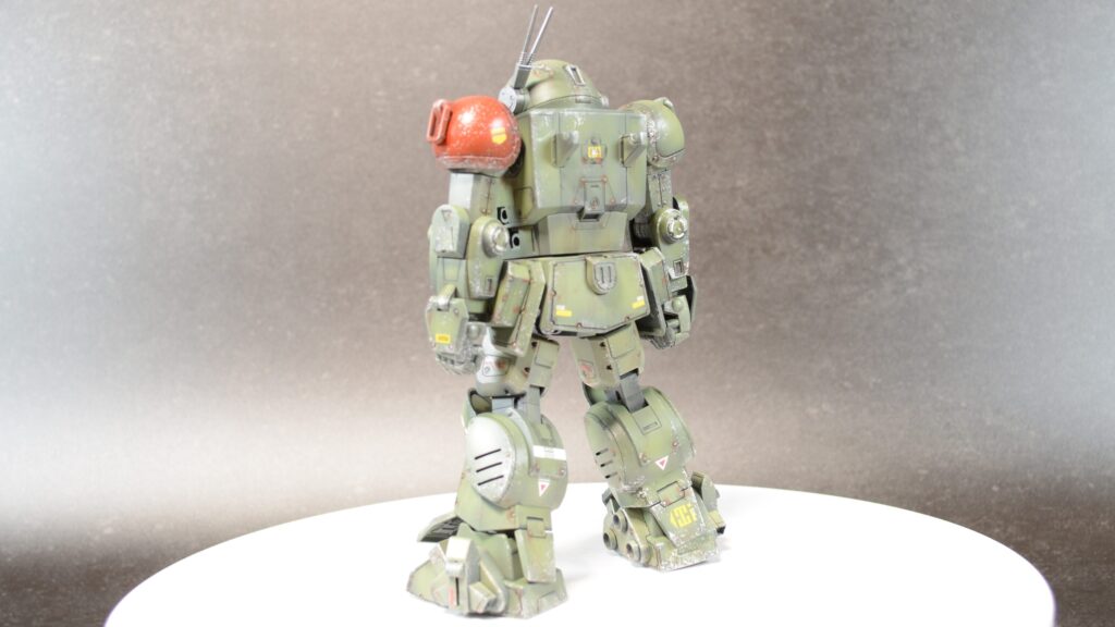 ウェーブ（WAVE）の1/24スケール スコープドッグ レッドショルダーカスタムを汚して完成させます。⑫　完成編その１素立ち編です。（装甲騎兵ボトムズ）の画像