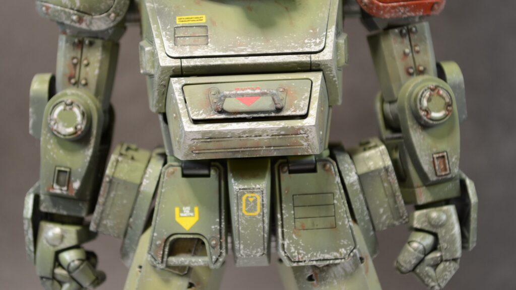 ウェーブ（WAVE）の1/24スケール スコープドッグ レッドショルダーカスタムを汚して完成させます。⑫　完成編その１素立ち編です。（装甲騎兵ボトムズ）の画像