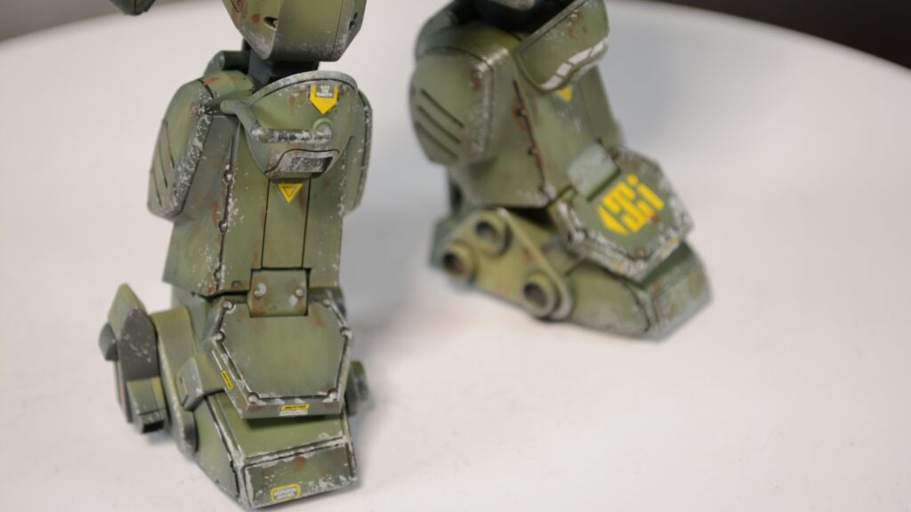 ウェーブ（WAVE）の1/24スケール スコープドッグ レッドショルダーカスタムを汚して完成させます。⑫　完成編その１素立ち編です。（装甲騎兵ボトムズ）の画像