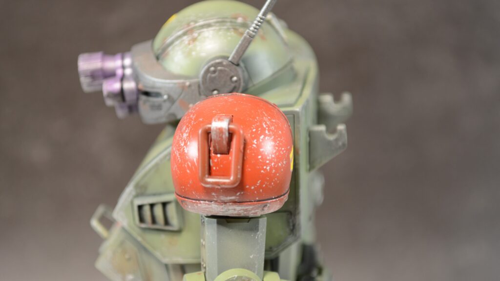 ウェーブ（WAVE）の1/24スケール スコープドッグ レッドショルダーカスタムを汚して完成させます。⑫　完成編その１素立ち編です。（装甲騎兵ボトムズ）の画像