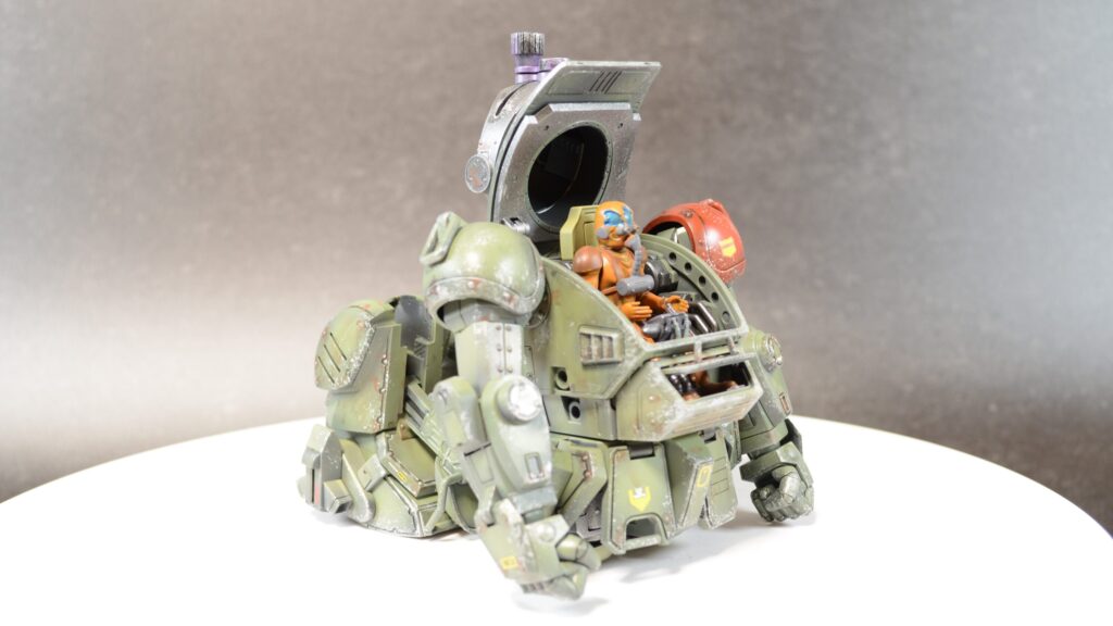 ウェーブ（WAVE）の1/24スケール スコープドッグ レッドショルダーカスタムを汚して完成させます。⑫　完成編その１素立ち編です。（装甲騎兵ボトムズ）の画像