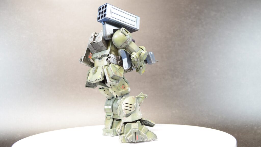 ウェーブ（WAVE）の1/24スケール スコープドッグ レッドショルダーカスタムを汚して完成させます。⑬　完成編その２武装編です。（装甲騎兵ボトムズ）の画像