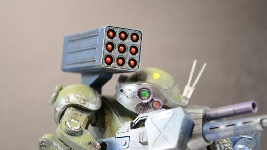 ウェーブ（WAVE）の1/24スケール スコープドッグ レッドショルダーカスタムを汚して完成させます。⑬　完成編その２武装編です。（装甲騎兵ボトムズ）の画像