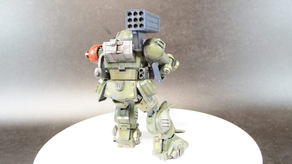 ウェーブ（WAVE）の1/24スケール スコープドッグ レッドショルダーカスタムを汚して完成させます。⑬　完成編その２武装編です。（装甲騎兵ボトムズ）の画像