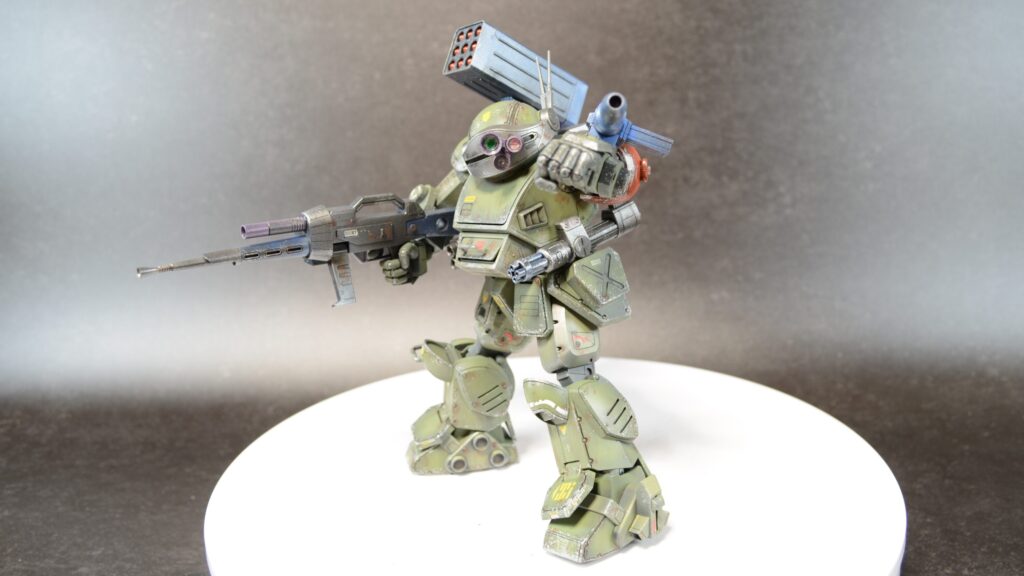 ウェーブ（WAVE）の1/24スケール スコープドッグ レッドショルダーカスタムを汚して完成させます。⑬　完成編その２武装編です。（装甲騎兵ボトムズ）の画像