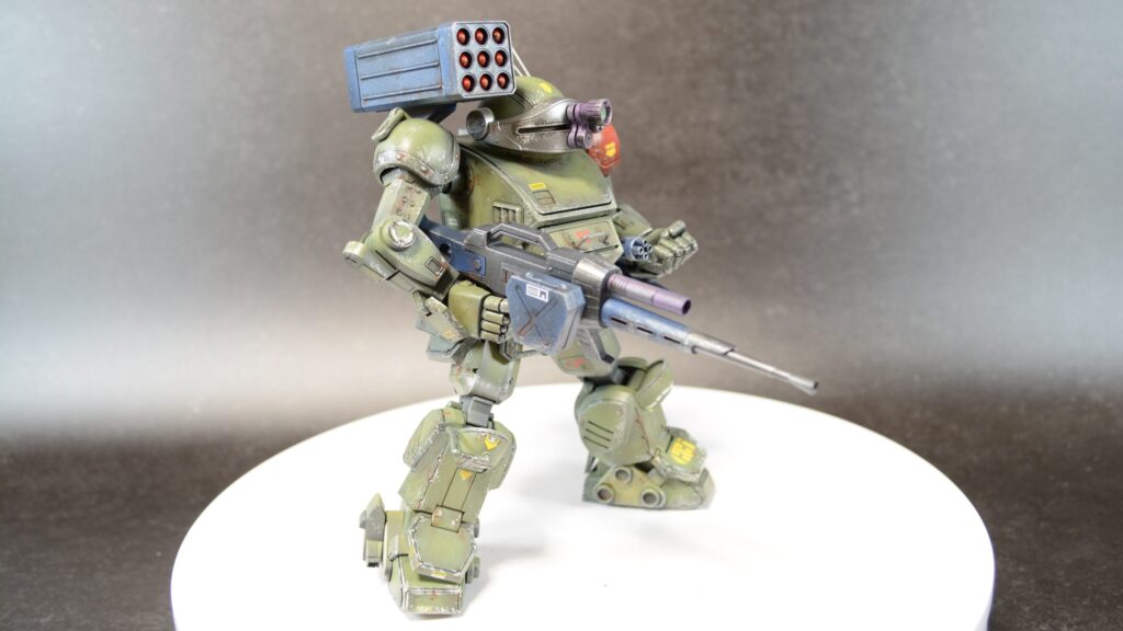 ウェーブ（WAVE）の1/24スケール スコープドッグ レッドショルダーカスタムを汚して完成させます。⑬　完成編その２武装編です。（装甲騎兵ボトムズ）の画像