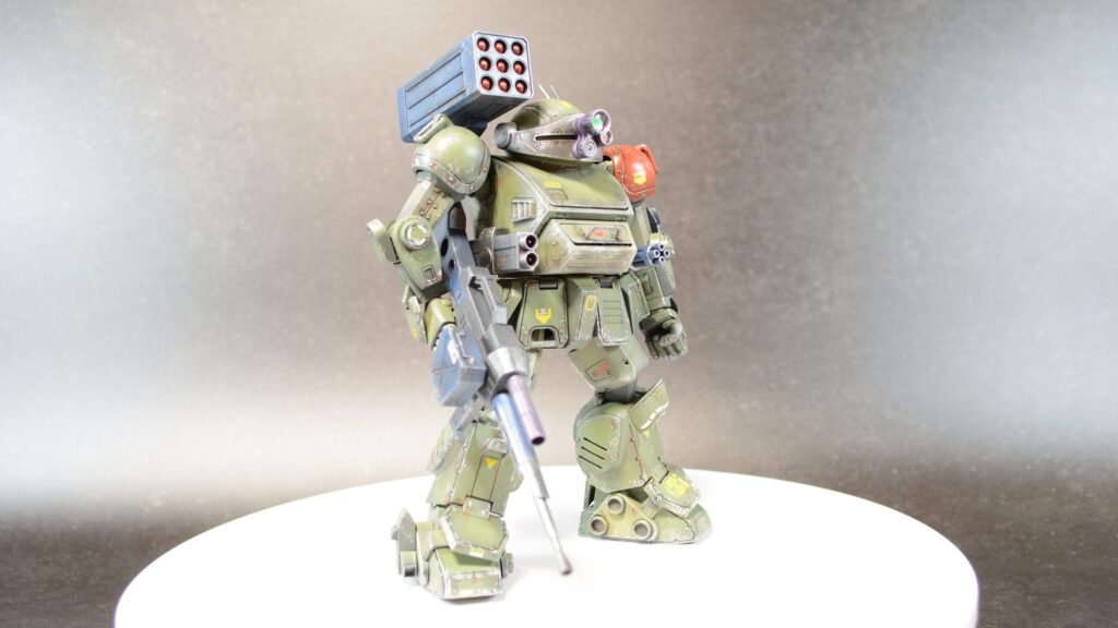 ウェーブ（WAVE）の1/24スケール スコープドッグ レッドショルダーカスタムを汚して完成させます。⑬　完成編その２武装編です。（装甲騎兵ボトムズ）の画像