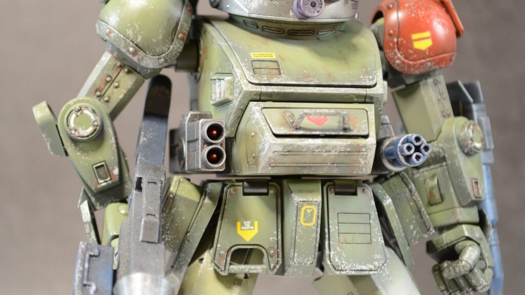 ウェーブ（WAVE）の1/24スケール スコープドッグ レッドショルダーカスタムを汚して完成させます。⑬　完成編その２武装編です。（装甲騎兵ボトムズ）の画像