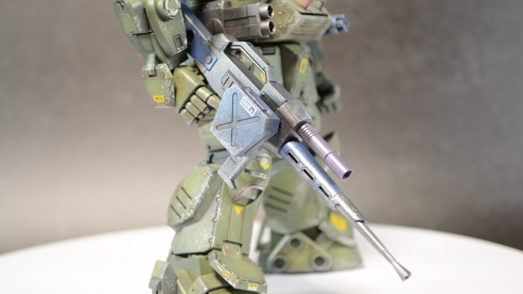 ウェーブ（WAVE）の1/24スケール スコープドッグ レッドショルダーカスタムを汚して完成させます。⑬　完成編その２武装編です。（装甲騎兵ボトムズ）の画像