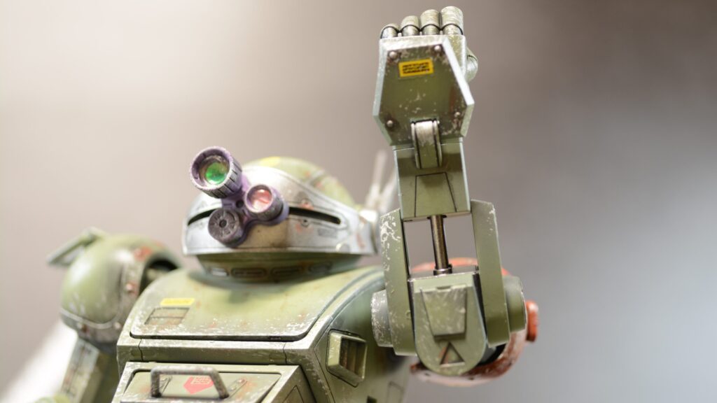 ウェーブ（WAVE）の1/24スケール スコープドッグ レッドショルダーカスタムを汚して完成させます。⑫　完成編その１素立ち編です。（装甲騎兵ボトムズ）の画像