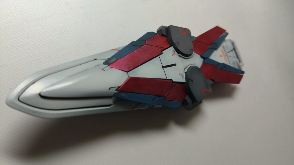 MG 1/100 ナラティブガンダム C装備 Ver.Kaを塗装作成します。⑪水転写式デカールを貼り付けます。（機動戦士ガンダムNT）の画像