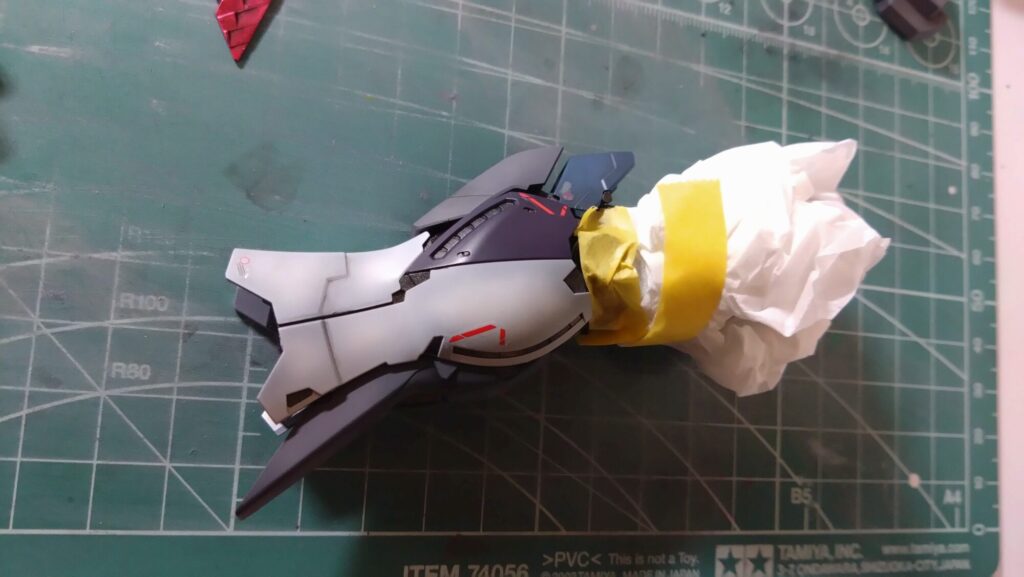 MG 1/100 ナラティブガンダム C装備 Ver.Kaを塗装作成します。⑫つや消しや半つや、パールコートで仕上げます。（機動戦士ガンダムNT）の画像